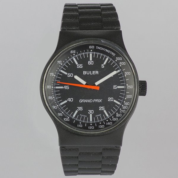 sportive NOS 70er-Jahre BULER ‘Grand Prix’ Uhr mit Handaufzug