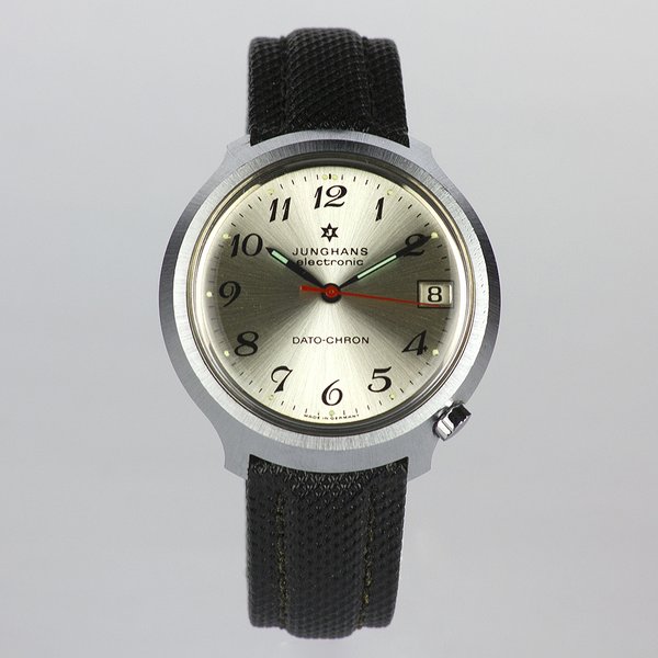 seltene NOS 70er-Jahre Junghans 'DATO-CHRON' Uhr mit elektromechanischem Uhrwerk