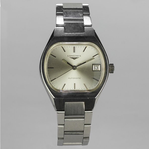stylische 70er-Jahre LONGINES Stahl Uhr mit sehr seltenem Automatik Manufaktur Uhrwerk